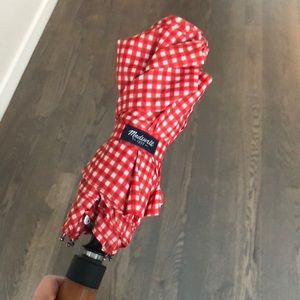 Madewell gingham red umbrella